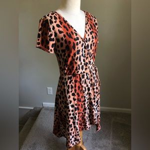 Leopard Wrap Minidress